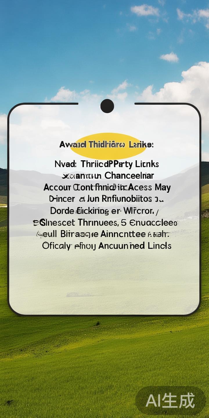 避免通过第三方链接进入：非官方渠道可能存在钓鱼网站